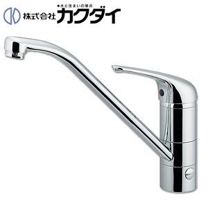 カクダイ 117-031 キッチン用蛇口[台][シングルレバー混合水栓][分岐孔付][スパウト250mm]