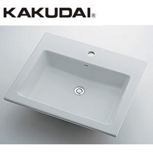 カクダイ 493-008 洗面器単品[オーバーカウンター式][角形][水栓取付穴径:φ35]