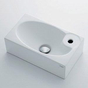 カクダイ 493-084 手洗器単品[壁掛式][角形][350×200][水栓取付穴径:φ25][右側1ヶ所]