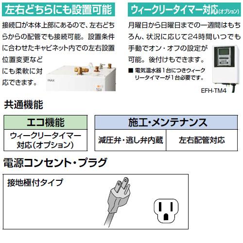 LIXIL（リクシル） LIXIL EHPN-H25N4+EFH-6MK 小型電気温水器 ゆ