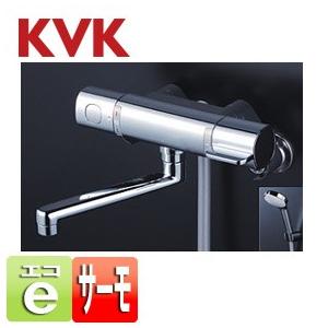 KVK FTB100KWFT 浴室用蛇口[壁][浴槽・洗い場兼用][シャワーバス混合水栓][めっきワイドシャワーヘッド付][一般地]
