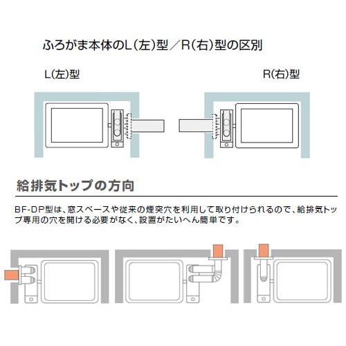 ノーリツ GUQ-5D BL 側方給排気用セット ガスふろがま[給排気管