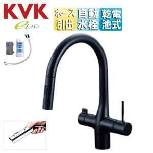 KVK KM6091DSCECM5 キッチン用蛇口 浄水器水栓[台][シングルレバー混合水栓][自動水栓][乾電池式][浄水カートリッジ付属]｜jyusetu