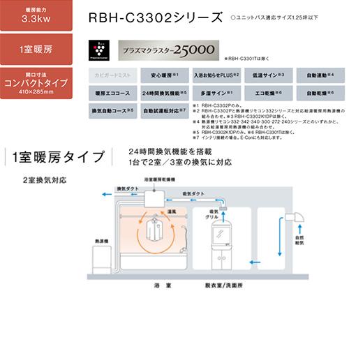 リンナイ（Rinnai） RBH-C3302K2P 浴室暖房乾燥機[温水式][天井埋込型