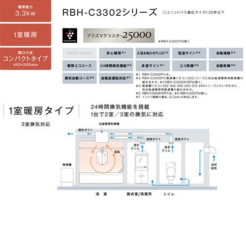 リンナイ（Rinnai） RBH-C3302K3P 浴室暖房乾燥機[温水式][天井埋込型