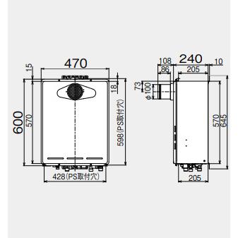 リンナイ RUF-A2005SAT-L(C)-set ガスふろ給湯器[PS扉内設置型 リンナイ RUF-A2005SAT-L(C)-set ガスふろ給湯器[PS扉内設置型