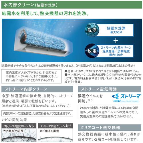 DAIKIN エアコン本体 F285ATES-W R285AES7 ダイキン F285ATES-W+R285AES ルームエアコン[Eシリーズ][100V