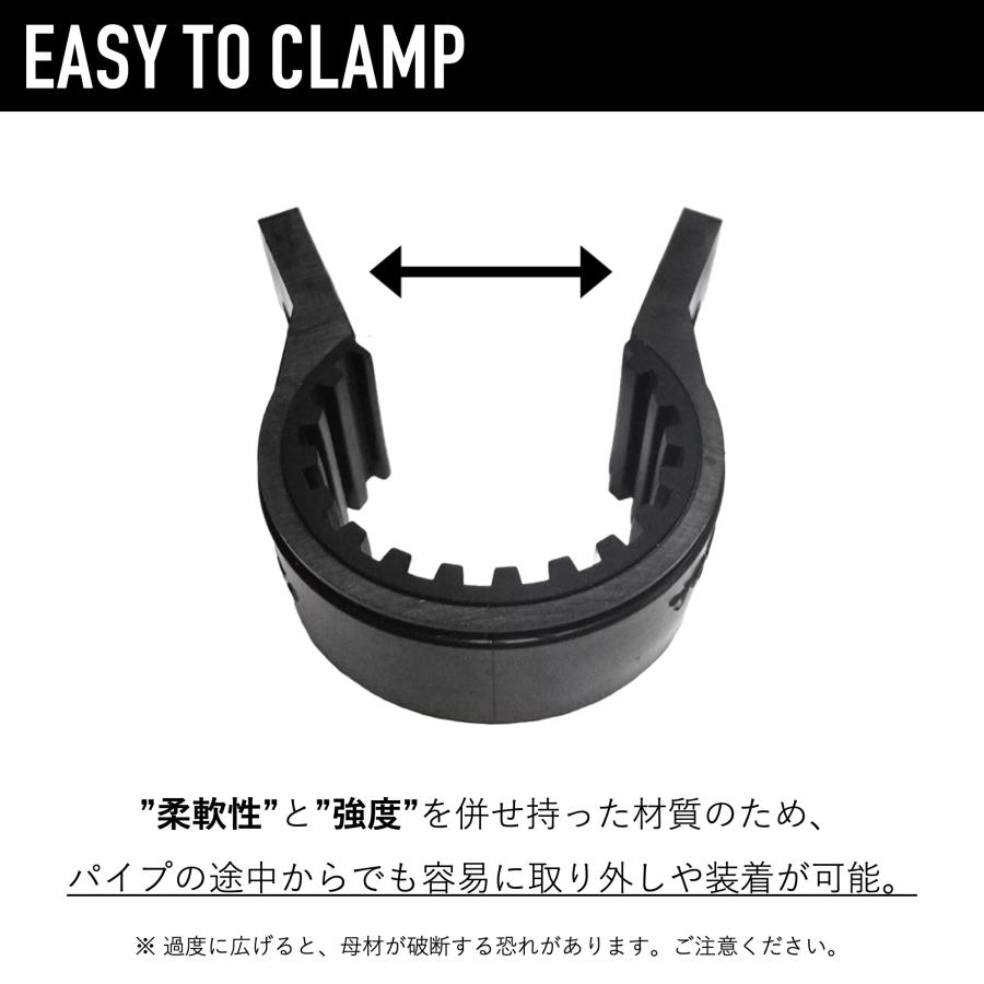 興栄化成 防振樹脂パイプクランプ 40mm 4個入 2色展開 軽量 興栄化成 防振樹脂パイプクランプ 40mm 4個入 2色展開 軽量