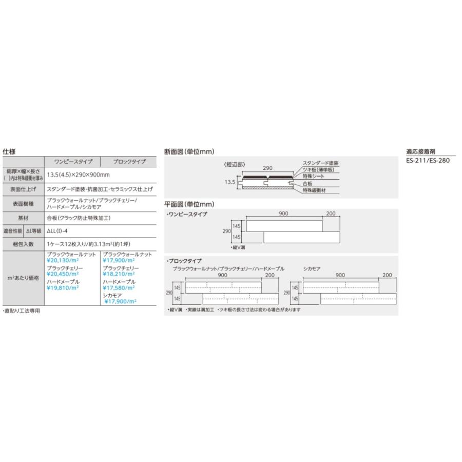 DXWP-SY】EIDAI L-45 直貼り用防音 フローリング 銘樹ダイレクト 