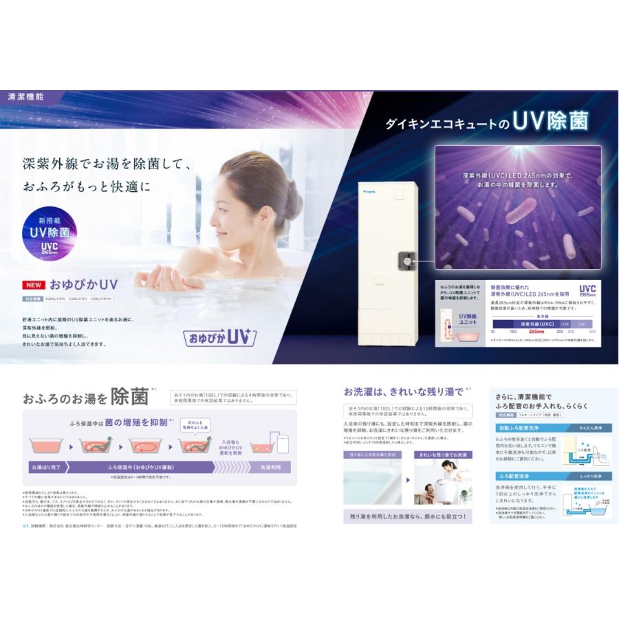 ダイキン（DAIKIN） 【EQX37XFV 3点セット】ダイキン エコキュート