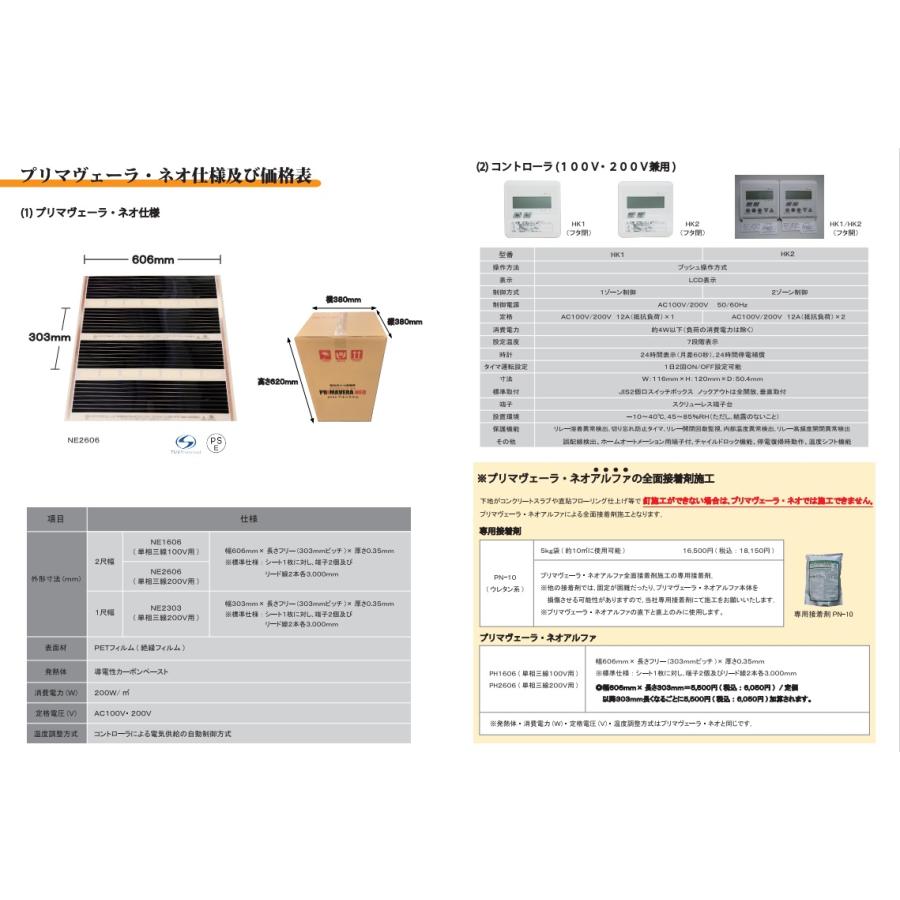 8畳セット】アルシステム 電気式エコ床暖房 プリマヴェラー・ネオ8畳