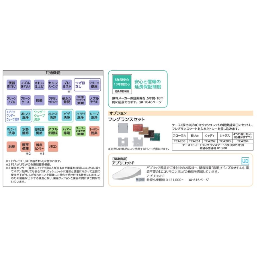 TOTO ウォシュレット アプリコット F1A F1タイプ TCF4713R レバー便器