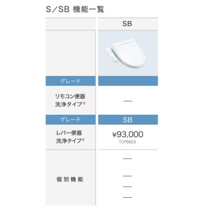 TOTO トートー ウォシュレットSB 【TCF6623】北海道・沖縄及び