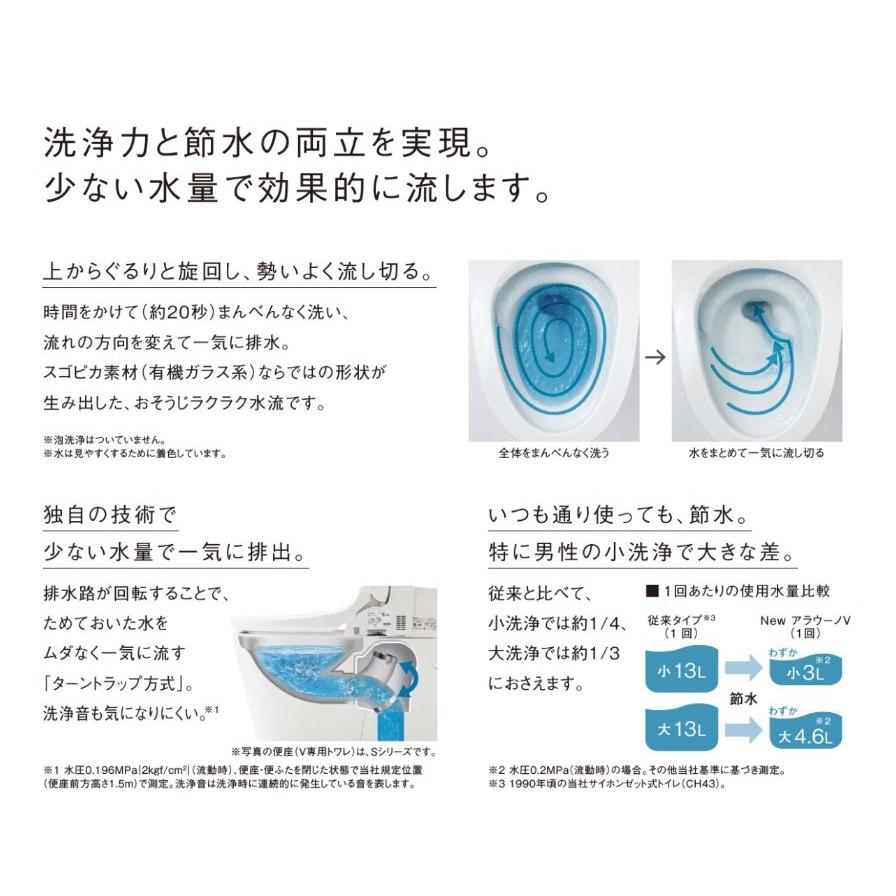 【XCH30A9PWS】PANASONIC パナソニック アラウーノVエコノミー＋トワレSN5マンションタイプ 手洗無  壁排水芯高120mm 北海道沖縄及び離島送料別途の画像
