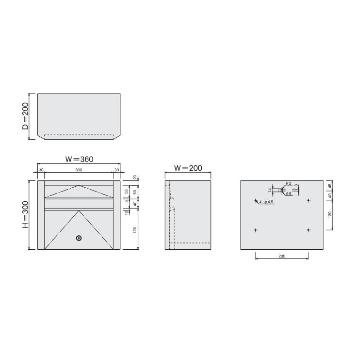 ハッピー金属工業 ステンレスポスト ファミール 686-C ディンプル錠