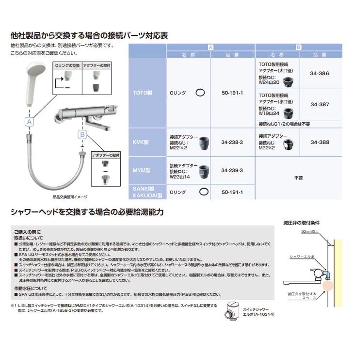 LIXIL（リクシル） シャワーヘッド ファインバブルシャワーヘッド SPA