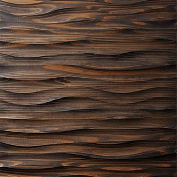 朝日ウッドテック the wall クールジャパン Qタイプ ソフト・ウェーブ 杉 ブラック 4Pタイプ IFKW4P9936 WOODTEC 受注生産品の画像
