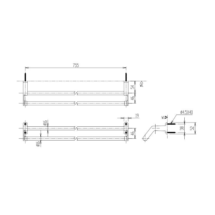 (未使用･未開封品)　LIXIL(リクシル) INAX タオル掛 スタンダードシリーズ 774×65×52 KF-13S vf3p617 LIXIL スタンダードシリーズ タオル掛 幅774mm KF-13S : 住建