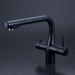 KVK ビルトイン浄水器用シングルシャワー付混合栓 センサー付 ACタイプ