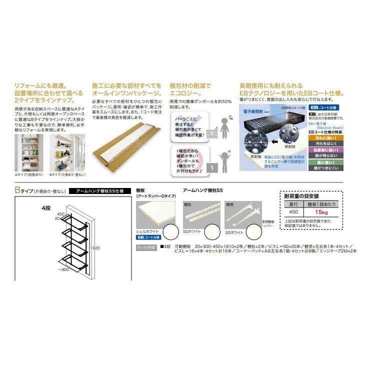 南海プライウッド　アームハング　D450 12セット　　ブラック 南海プライウッド 可動棚セット Bタイプ アームハング棚柱SS仕様