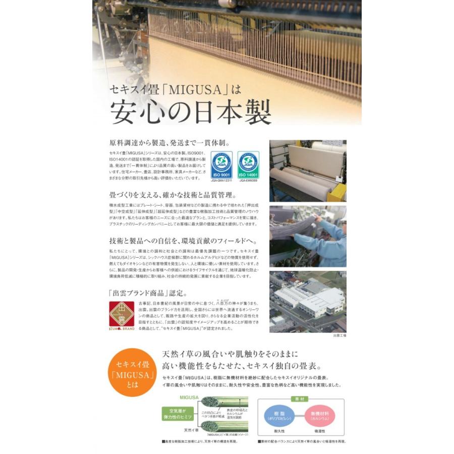 積水成型 置き畳 フロア畳 美草 MIGUSA 目積 MESEKI チャコール 2枚