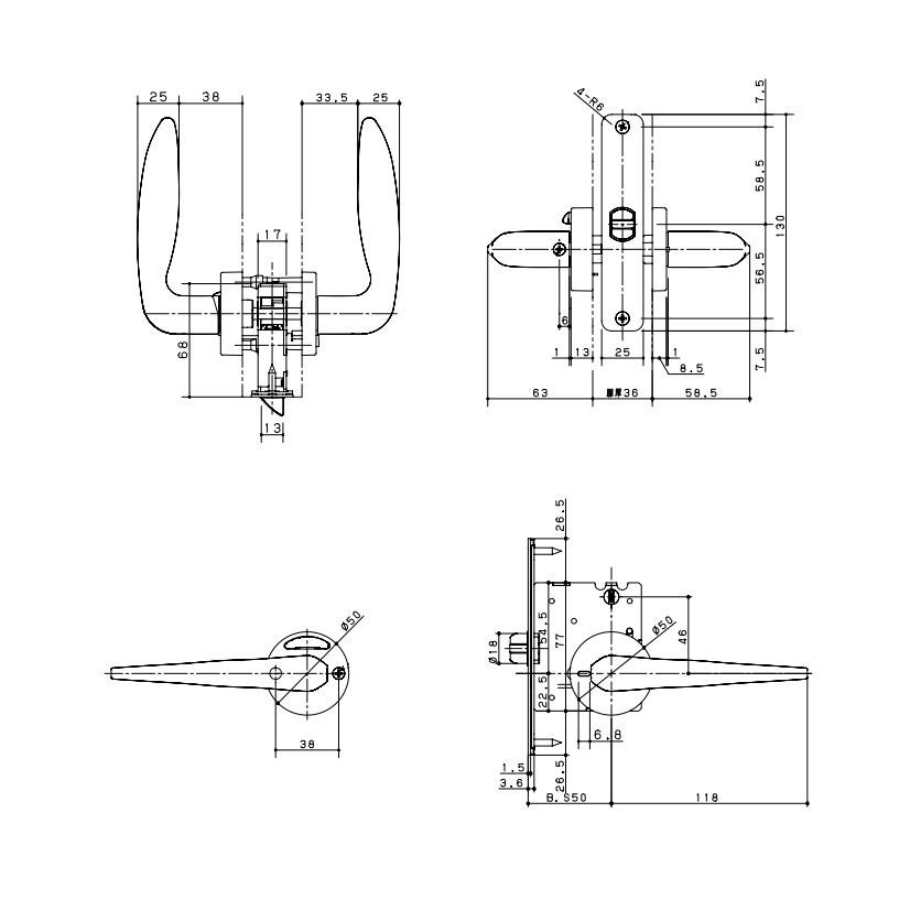 Panasonic（パナソニック） 内装ドア レバーハンドル A1型 表示錠