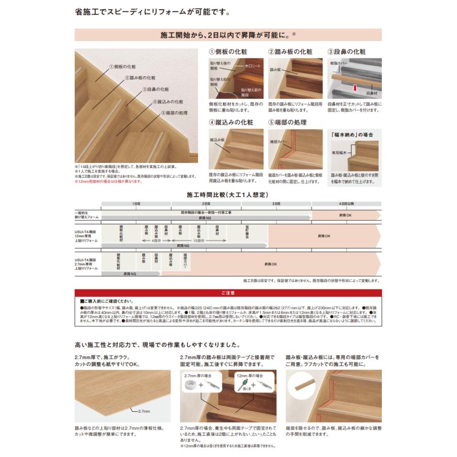 Panasonic（パナソニック） USUI-TA階段 ウスイータ 踏み板 12mm 上