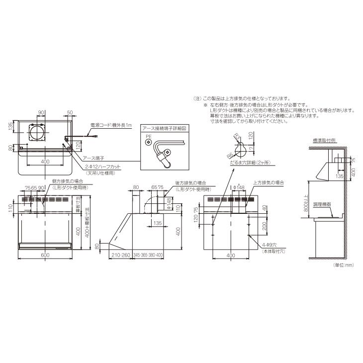 LIXIL シロッコファン NBHシリーズ BLIII型相当 間口60cm LIXIL シロッコファン NBHシリーズ BLIII型相当 間口60cm