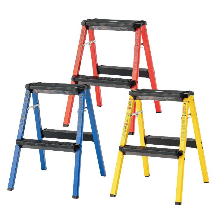 ステップスツール 2段 踏み台 脚立 折りたたみ アルミ製 W41×D47×H55cm