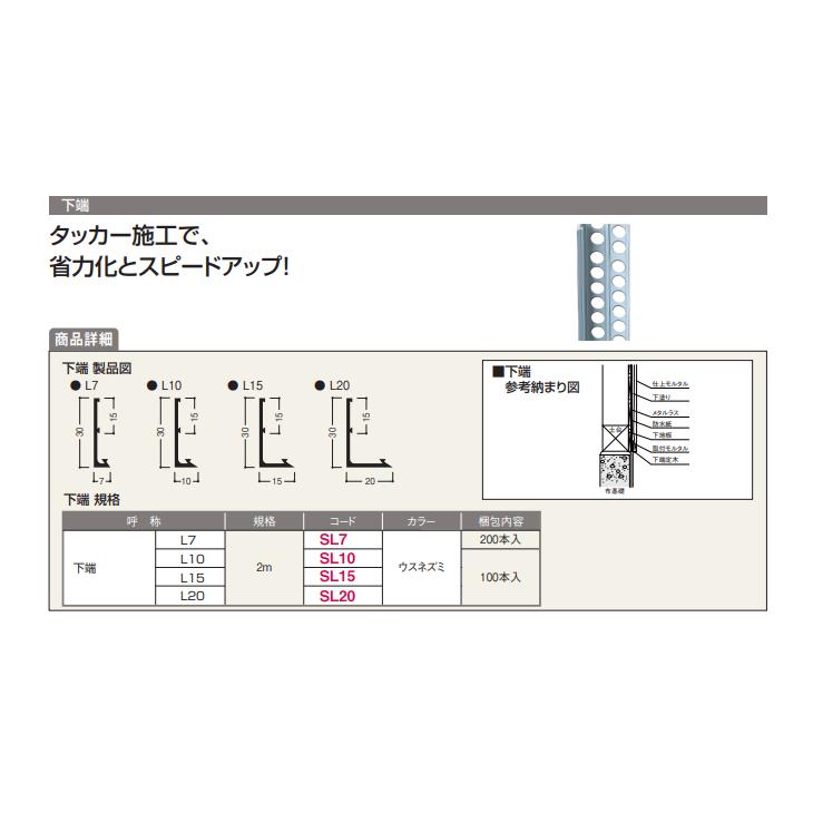 フクビ 下端 L7 長さ2m ウスネズミ 200本入 SL7｜jyuukenhonpo｜02