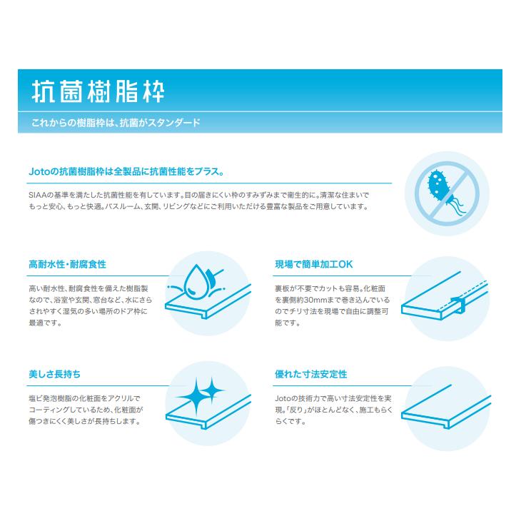 近畿地方のみ配達可】城東テクノ 抗菌樹脂枠 三方枠ムクタイプ 近畿地方のみ配達可】城東テクノ 抗菌樹脂枠 三方枠ムクタイプ