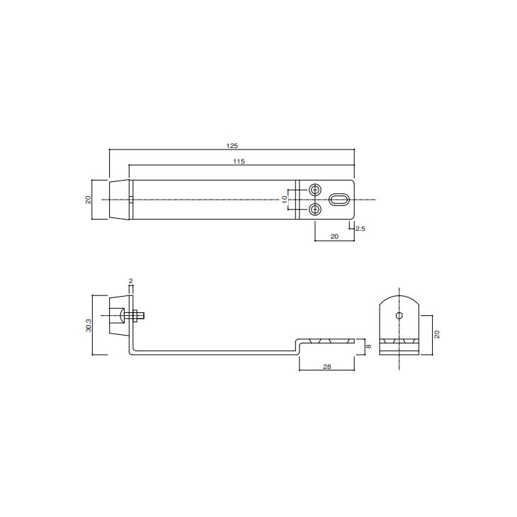 大建工業 後付けドアストッパー 扉上付けタイプ 1個入 VA811-ZT1 大建工業 後付けドアストッパー 扉上付けタイプ 1個入 VA811-ZT1