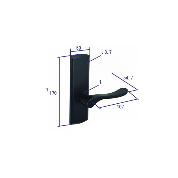 ウッドワン レバーハンドル B型 表示錠 ブラック ブラック塗装 ZH11B3-B WOODONE 受注生産品|jyuukenhonpo|02
