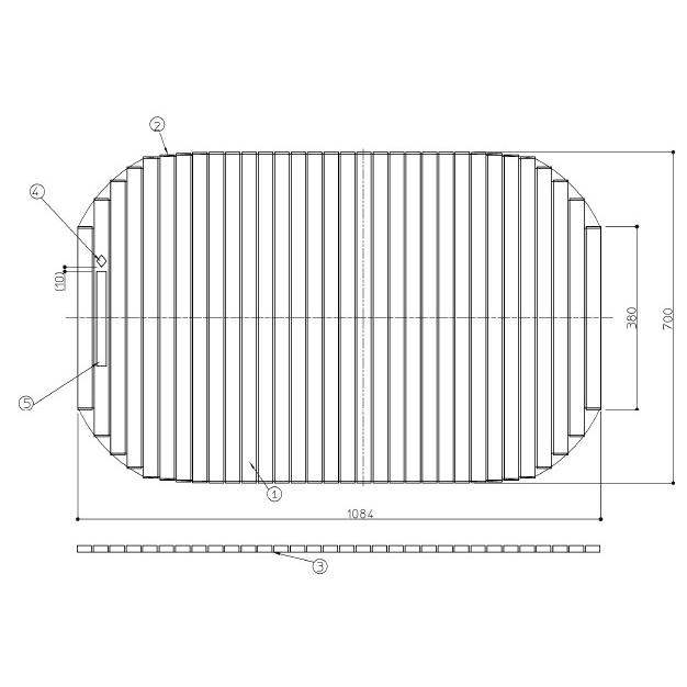 TOTO　風呂ふた　巻き蓋　EKK708W3 700X1084(巻き蓋 700X1084)