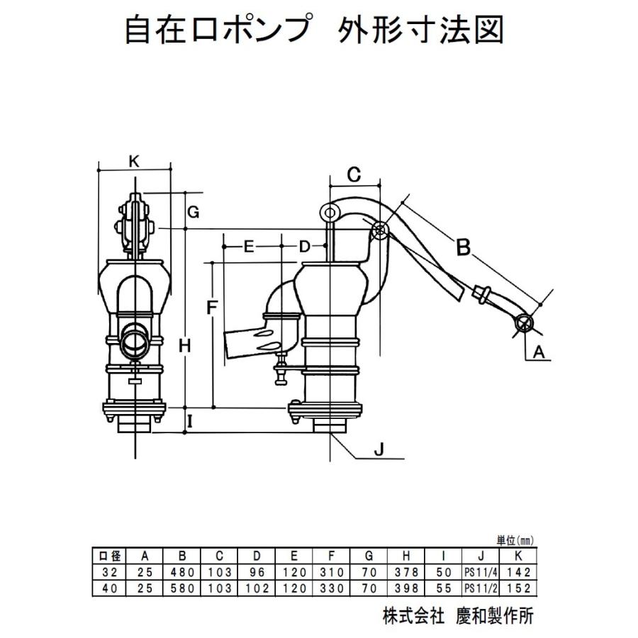 慶和製作所 手押しポンプ 打込ポンプ32 井戸用ポンプ 掘抜井戸 慶和製作所 手押しポンプ 打込ポンプ32 井戸用ポンプ 掘抜井戸