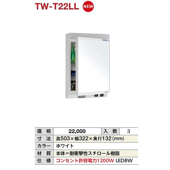 【メーカー直送/時間指定不可】PR東プラ　新商品 ウォールキャビネット TW-T22LL　送料無料 爆買