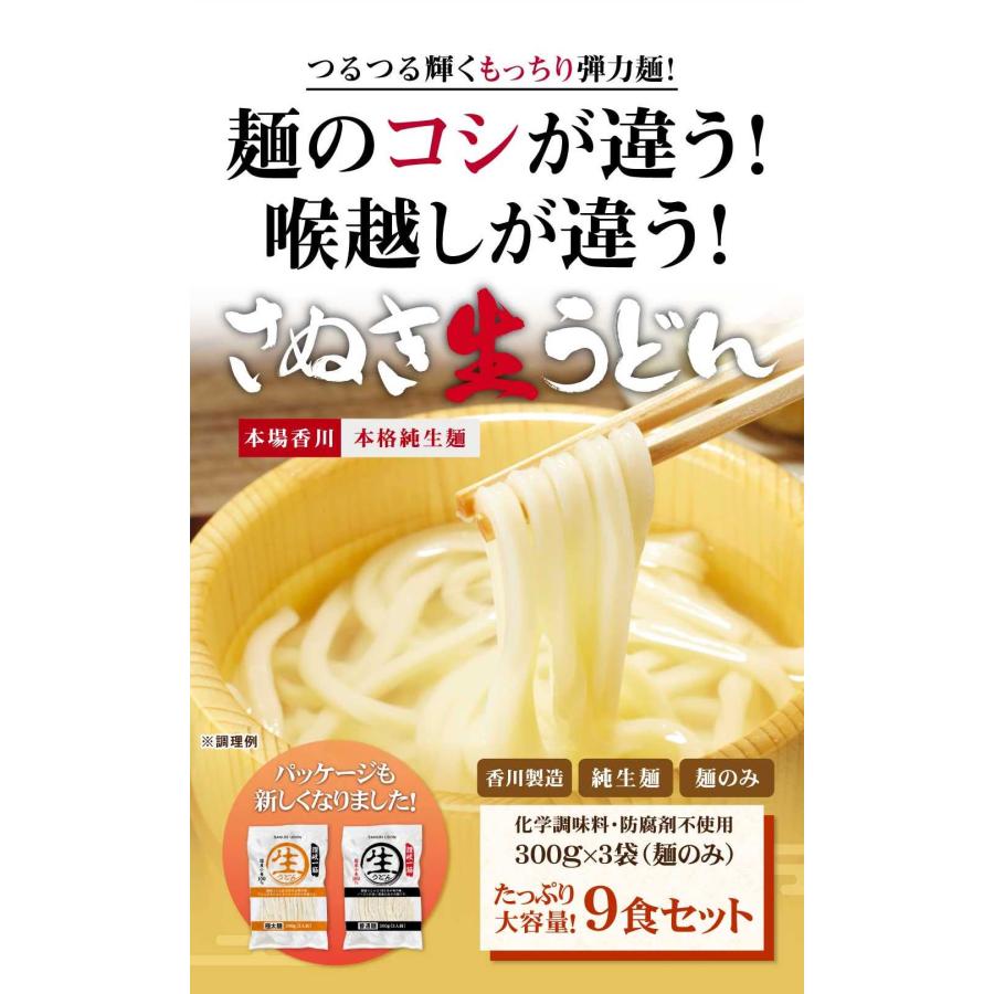2種類から選べる 本場香川の 讃岐うどん 9人前 300g×3袋 9食セット 釜