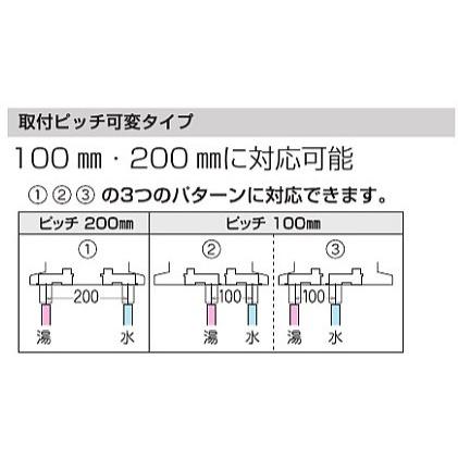 KM297G　KVK　お湯ピタ　デッキ形定量止水付サーモスタット式混合栓　可変ピッチ式　一般地用｜jyuusetsu-do｜03