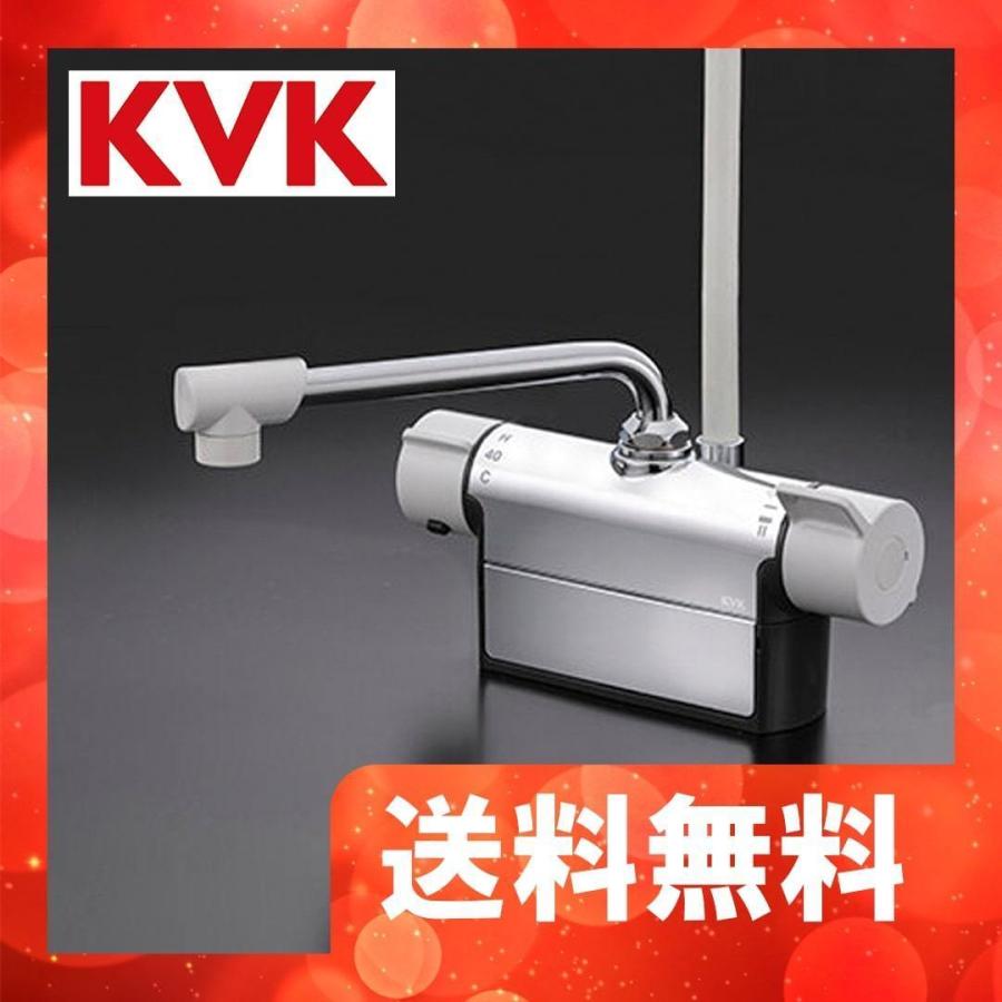 FTB200DWP1R3　KVK　デッキ形サーモスタット式シャワー（取付ピッチ100mm）（300mmパイプ付）（寒冷地用）