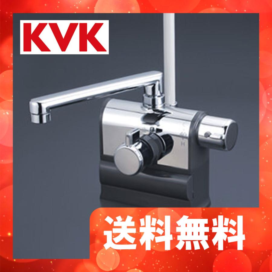KVK KF3008R KVK デッキ形サーモスタット式シャワー 190mmパイプ 右