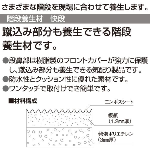 FUKUVI 快段 14枚入り【KDAN】【フクビ化学工業】【階段養生材