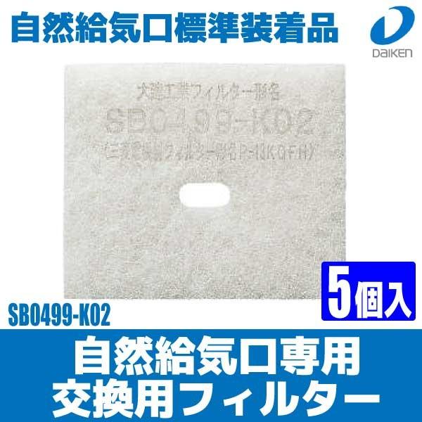 交換用フィルター【大建工業】自然給気口専用【SB0499-K02】5個入 : 住