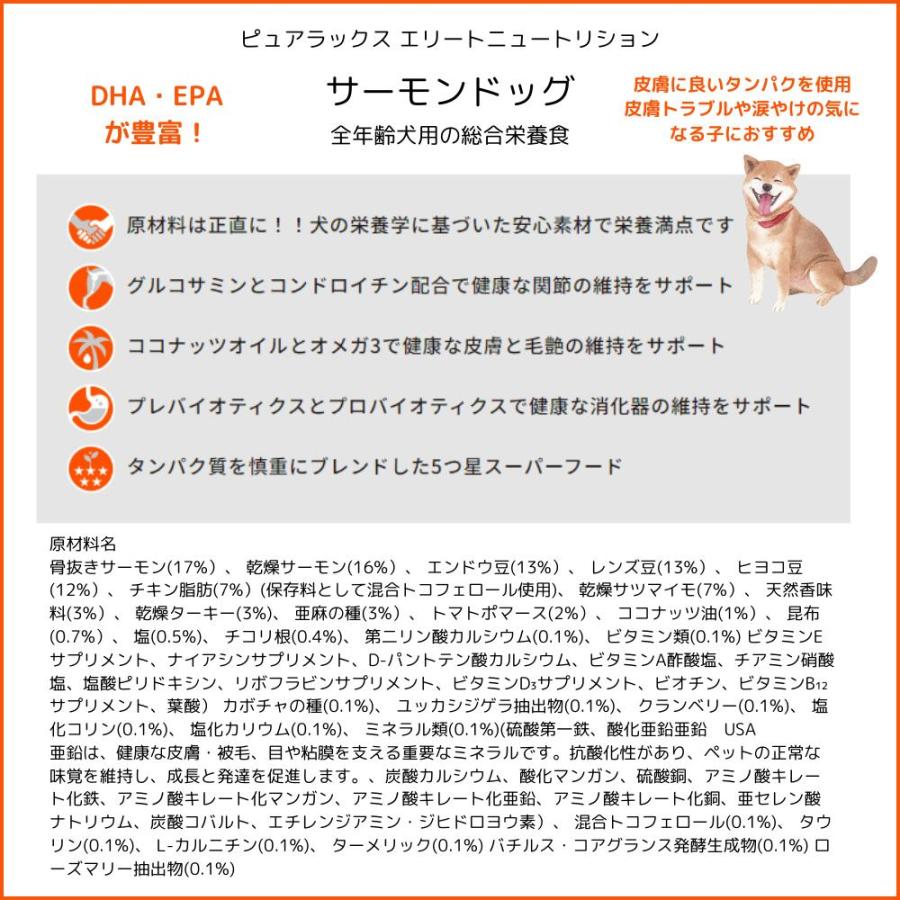 ピュアラックス サーモンドッグ1.8kg ドッグフード PURELUXE : K-wan