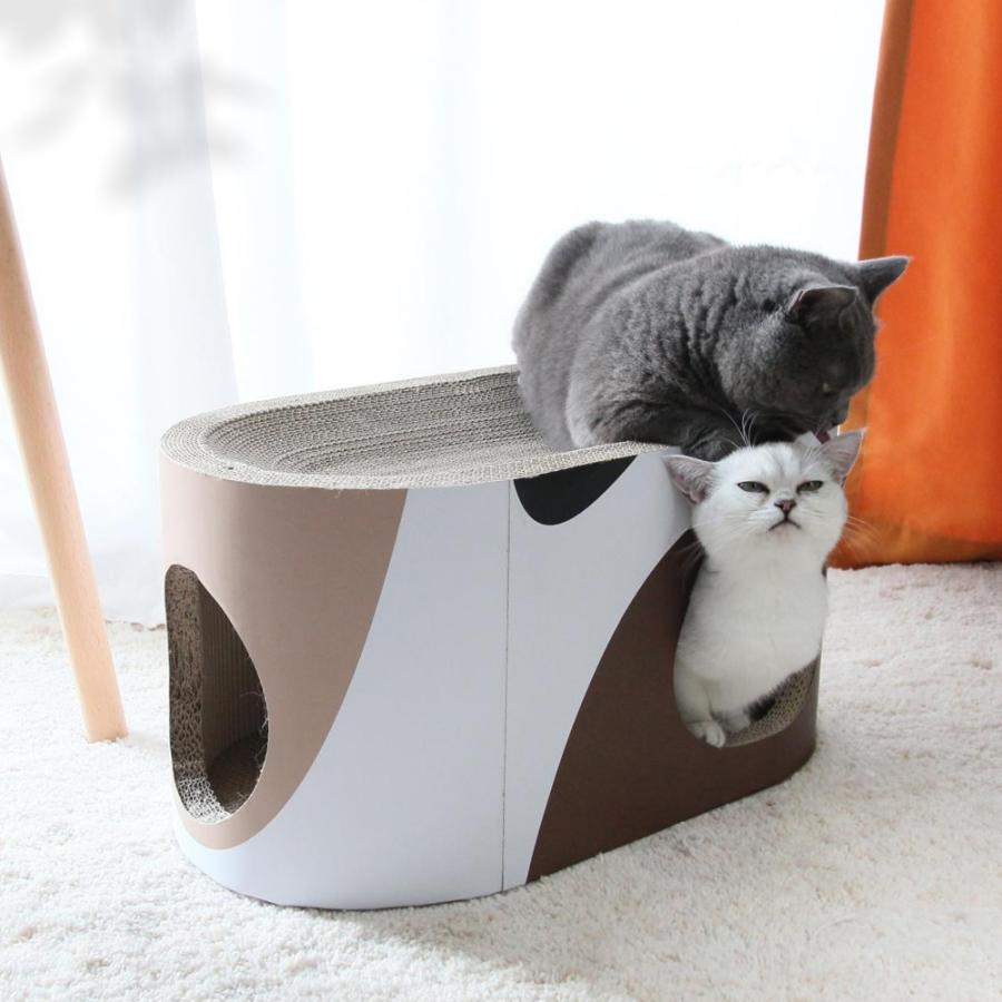 かくれんぼ爪とぎ ボックス型 猫 多頭飼い : K-wan. - 通販