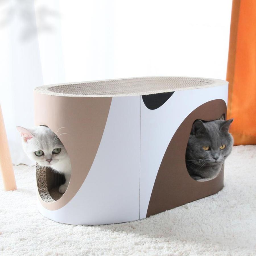かくれんぼ爪とぎ ボックス型 猫 多頭飼い : K-wan. - 通販