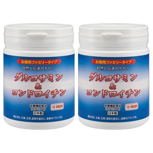 サプリメント グルコサミン ＆ コンドロイチン （ファミリーボトル） 2本 セット (1本あたり1440粒)