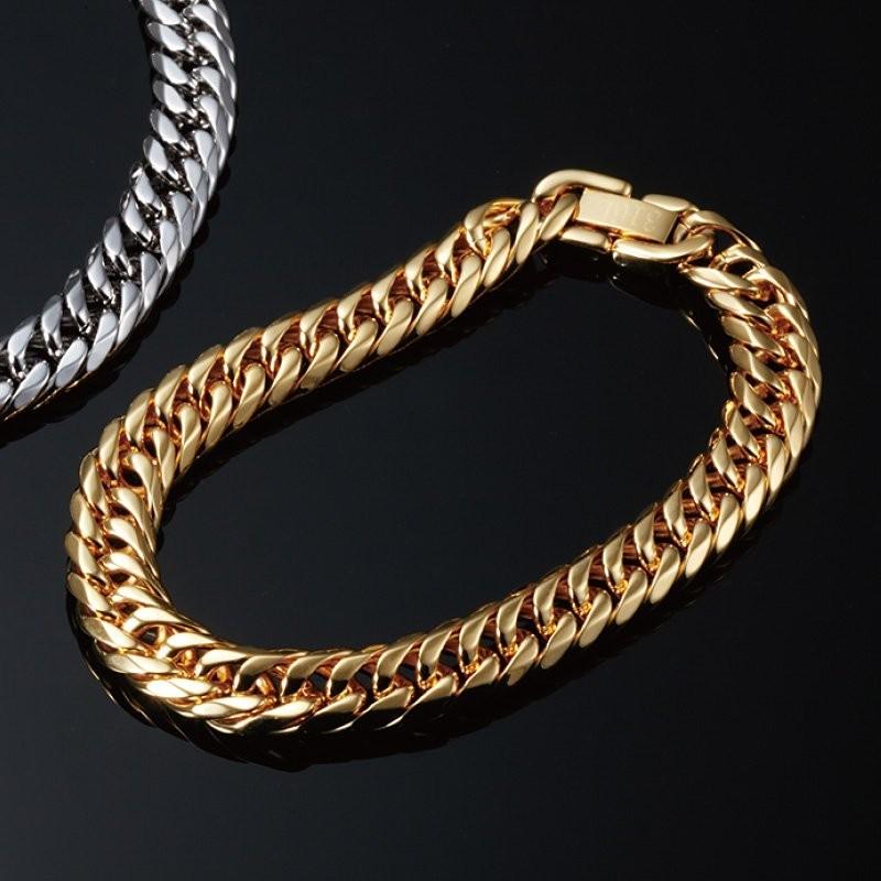 極太6面ダブル喜平 ブレスレット（ゴールド） : くみあいショッピング