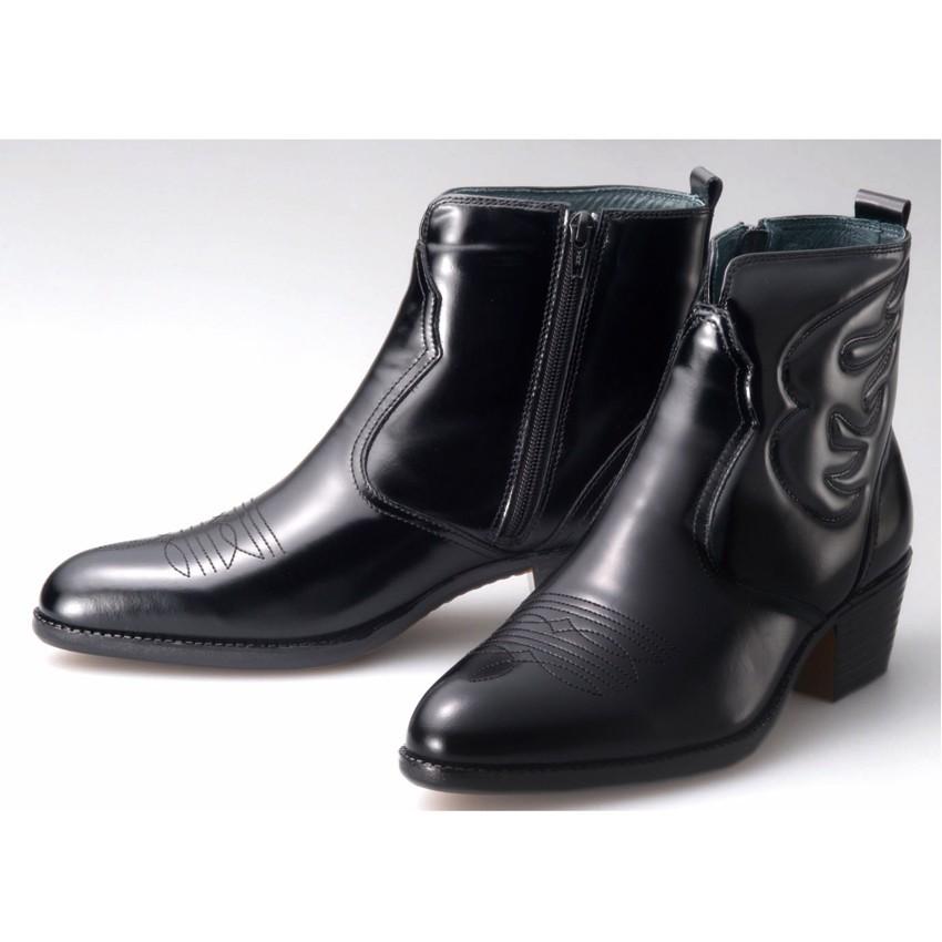 ウエスタンブーツ 4.5cmUP シークレットシューズ メンズ ダンディ