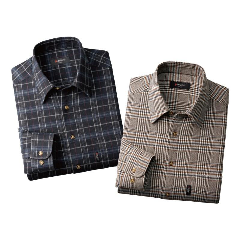 安いそれに目立つ ウール入りチェック柄シャツ 2色組 ダンディクラブ 最高の Www Muslimaidusa Org