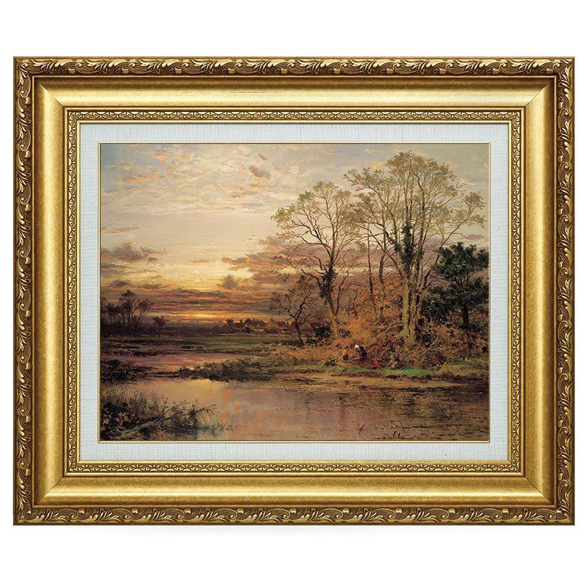 ベンジャミン・ウィリアムズ・リーダー 夕暮れ 立体複製名画 レプリカ 額付き 美術品 絵画 インテリア おしゃれ 壁掛け 壁飾り - アートの友社 ホーリ通信